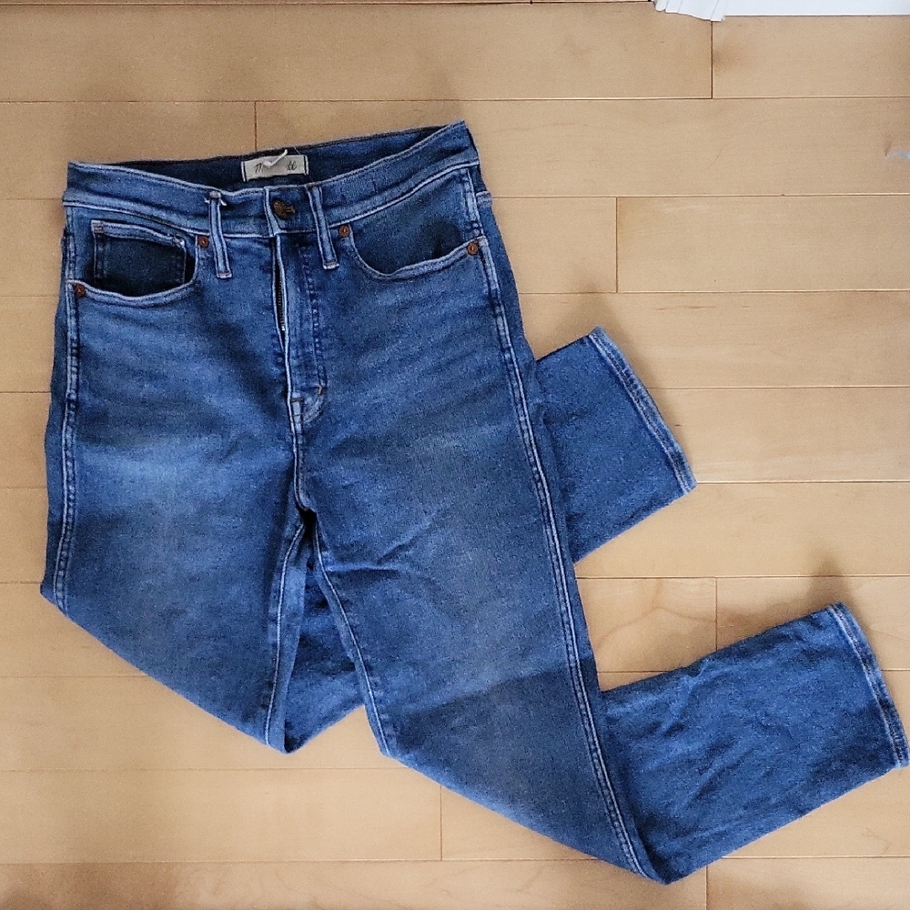 Madewell Straight Leg Jeans in Classic Blue Denim